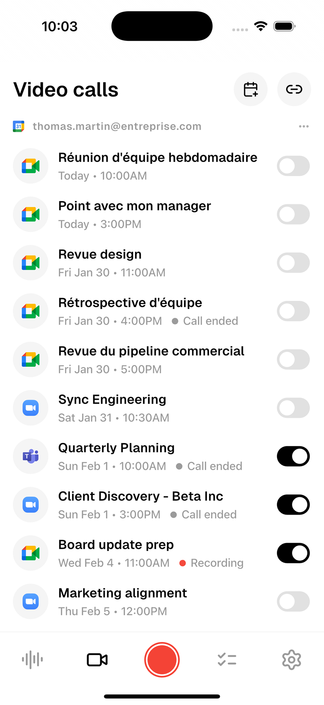Cosmonote video meetings